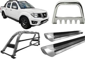 Kit Quebra Mato Santo Antônio Estribo Frontier 08/2016 Cromado Kit Quebra Mato Santo Antônio Estribo Frontier 08/2016 Cromado