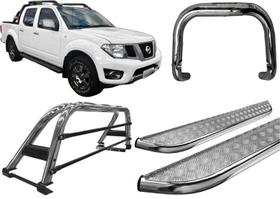 Kit Quebra Mato Santo Antônio Estribo Frontier 08/2016 Cromado Kit Quebra Mato Santo Antônio Estribo Frontier 08/2016 Cromado