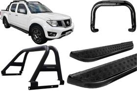 Kit Quebra Mato Santo Antônio Estribo Frontier 08/2016 Preto Kit Quebra Mato Santo Antônio Estribo Frontier 08/2016 Preto