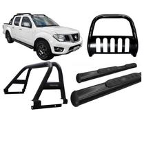 Kit Quebra Mato Santo Antônio Estribo Frontier 08/2016 Preto Kit Quebra Mato Santo Antônio Estribo Frontier 08/2016 Preto