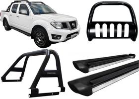 Kit Quebra Mato Santo Antônio Estribo Frontier 08/2016 Preto Kit Quebra Mato Santo Antônio Estribo Frontier 08/2016 Preto