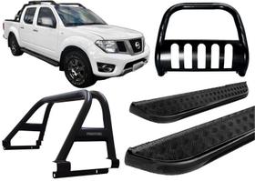 Kit Quebra Mato Santo Antônio Estribo Frontier 08/2016 Preto Kit Quebra Mato Santo Antônio Estribo Frontier 08/2016 Preto