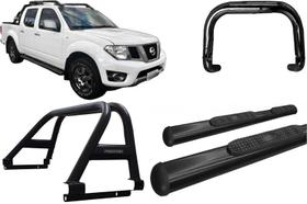 Kit Quebra Mato Santo Antônio Estribo Frontier 08/2016 Preto Kit Quebra Mato Santo Antônio Estribo Frontier 08/2016 Preto