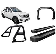 Kit Quebra Mato Santo Antônio Estribo Frontier 08/2016 Preto Kit Quebra Mato Santo Antônio Estribo Frontier 08/2016 Preto