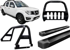 Kit Quebra Mato Santo Antônio Estribo Frontier 08/2016 Preto Kit Quebra Mato Santo Antônio Estribo Frontier 08/2016 Preto