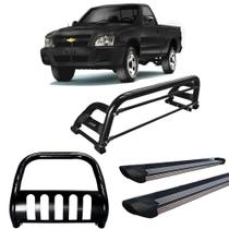 Kit Quebra Mato Santo Antônio Estribo Personalizado S10 94/2011 Preto