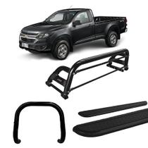 Kit Quebra Mato Santo Antônio H2 Estribo Chapa S10 12/20 C/Simples Preto Kit Quebra Mato Santo Antônio H2 Estribo Chapa S10 12/20 C/Simples Preto