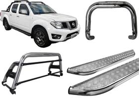 Kit Quebra Mato Santo Antonio H2 Estribo Frontier 08/16 Cromado Kit Quebra Mato Santo Antonio H2 Estribo Frontier 08/16 Cromado