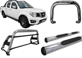 Kit Quebra Mato Santo Antonio H2 Estribo Frontier 08/16 Cromado