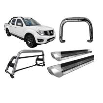 Kit Quebra Mato Santo Antonio H2 Estribo Frontier 08/16 Cromado Kit Quebra Mato Santo Antonio H2 Estribo Frontier 08/16 Cromado