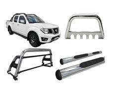 Kit Quebra Mato Santo Antonio H2 Estribo Frontier 08/16 Cromado Kit Quebra Mato Santo Antonio H2 Estribo Frontier 08/16 Cromado