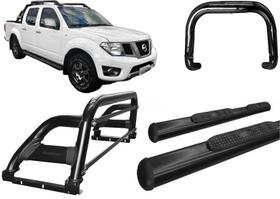 Kit Quebra Mato Santo Antonio H2 Estribo Frontier 08/16 Preto Kit Quebra Mato Santo Antonio H2 Estribo Frontier 08/16 Preto