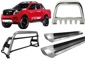 Kit Quebra Mato Santo Antonio H2 Estribo Frontier 16/20 Cromado