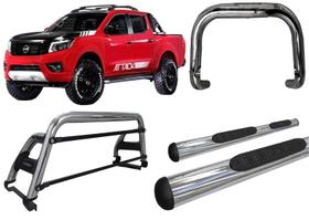 Kit Quebra Mato Santo Antonio H2 Estribo Frontier 16/20 Cromado