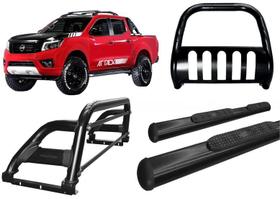 Kit Quebra Mato Santo Antonio H2 Estribo Frontier 16/20 Preto