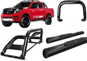 Kit Quebra Mato Santo Antonio H2 Estribo Frontier 16/20 Preto