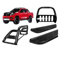 Kit Quebra Mato Santo Antonio H2 Estribo Frontier 16/20 Preto