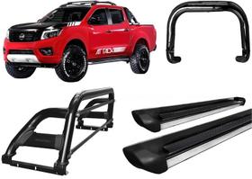 Kit Quebra Mato Santo Antonio H2 Estribo Frontier 16/20 Preto