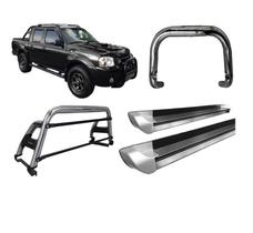 Kit Quebra Mato Santo Antonio H2 Estribo Frontier 2007 Cromado