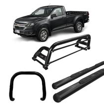 Kit Quebra Mato Santo Antônio H2 Estribo Oval S10 12/20 C/Simples Preto