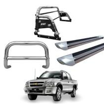Kit Quebra Mato Santo Antônio H2 Estribo Personalizado S10 94/2011 Cromado C/Dupla