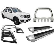 Kit Quebra Mato Santo Antonio H3 Estribo Frontier 08/16 Cromado Kit Quebra Mato Santo Antonio H3 Estribo Frontier 08/16 Cromado