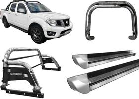 Kit Quebra Mato Santo Antonio H3 Estribo Frontier 08/16 Cromado Kit Quebra Mato Santo Antonio H3 Estribo Frontier 08/16 Cromado