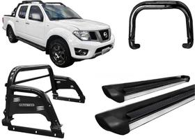 Kit Quebra Mato Santo Antonio H3 Estribo Frontier 08/16 Preto Kit Quebra Mato Santo Antonio H3 Estribo Frontier 08/16 Preto