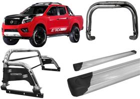 Kit Quebra Mato Santo Antonio H3 Estribo Frontier 17/20 Cromado Kit Quebra Mato Santo Antonio H3 Estribo Frontier 17/20 Cromado