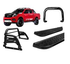 Kit Quebra Mato Santo Antonio H3 Estribo Frontier 17/20 Preto