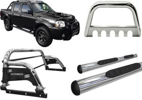 Kit Quebra Mato Santo Antonio H3 Estribo Frontier 2007 Cromado