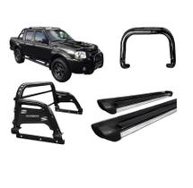 Kit Quebra Mato Santo Antonio H3 Estribo Frontier 2007 Preto