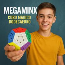 Kit QuebraCabeça Megaminx Cubo Mágico Dodecaedro Jogo Educativo Infantil Lúdico de Raciocínio Kit QuebraCabeça Megaminx Cubo Mágico Dodecaedro Jogo Educativo Infantil Lúdico de Raciocínio