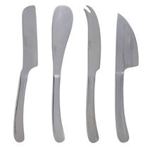 Kit queijo aço inox com 4 peças essential prata florarte Kit queijo aço inox com 4 peças essential prata florarte