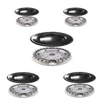 Kit queimador + espalhador realce iris glass inox silver 5q