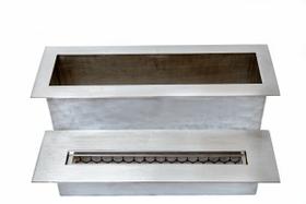 Kit Queimador para lareira 60cm e Champanheira/Porta bebidas 2x1