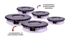 Kit Queimadores + Espalhadores Fogão Cooktop 5b Nardelli