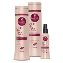 Kit Queratina Haskell Shampoo e Condicionador + Finalizador