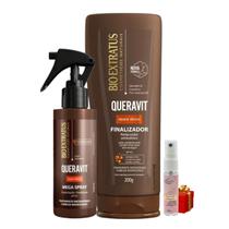 Kit Queravit finalização capilar 1 Finalizador 200ml 1 MegaSpray 100ml + Presente Lourre 15ml