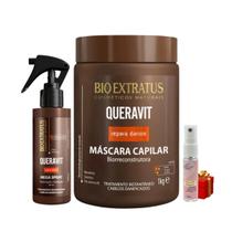 Kit Queravit finalização capilar 1 Máscara 1kg 1 MegaSpray 100ml + Presente Lourre 15ml