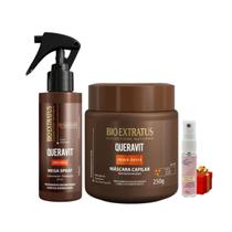 Kit Queravit finalização capilar 1 Máscara 250ml 1 MegaSpray 100ml + Presente Lourre 15ml