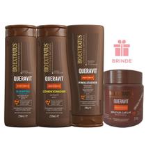 Kit Queravit Shampoo Condicionador Finalizador+brinde Máscara 230gr Bio Extratus