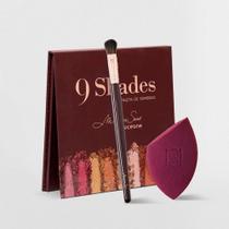 Kit Queridinhos Mariana Saad By Océane - Paleta 9 Shades + Esponja de Maquiagem Flat Blend + Pincel Ms8 (3 Produtos)