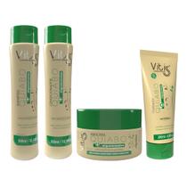 Kit Quiabo Vitiss Hidratação Força combate Pontas Duplas cabelos fortes macios e brilhantes