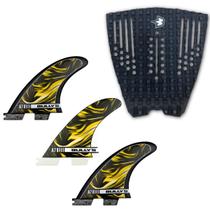 Kit Quilha Triquilha Bullys A7 Large FCS 2 Preta + Deck BNW Tamanho:Large/Grande