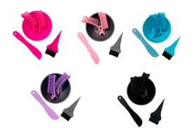 Kit Química para Mechas - Cumbuca, Pincel e Espátula + Acessórios