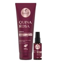 Kit Quina Rosa 1 Leave in 240g 1 Reparador de pontas 35ml Haskell Kit Quina Rosa 1 Leave in 240g 1 Reparador de pontas 35ml Haskell