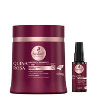 Kit Quina Rosa Haskell Máscara 500g e Reparador De Pontas 35ml