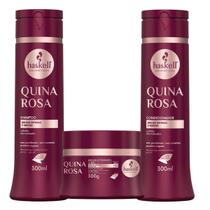 Kit Quina Rosa Haskell Shampoo Condicionador e Máscara 300g/ml