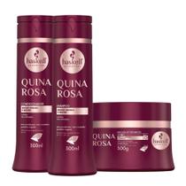 Kit Quina Rosa Haskell Shampoo, Condicionador e Máscara 300ml/g